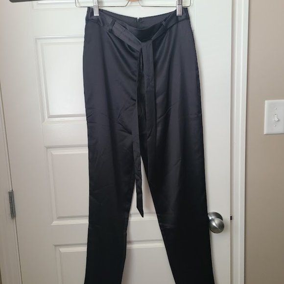 Windsor Satin Tie Waist Pants - Picture 2 of 2